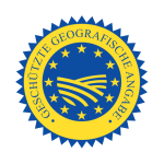 Logo: EU-Siegel "geschützte geografische Angabe" (g.g.A.)